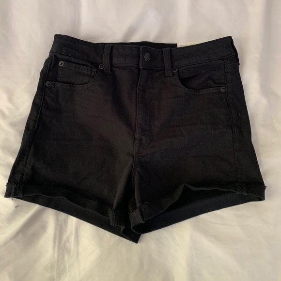 American Eagle Super High Rise Shorts - Black - Picture 1 of 9